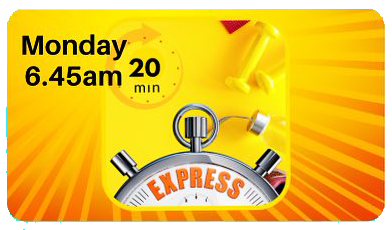 Express class photo with stop clock